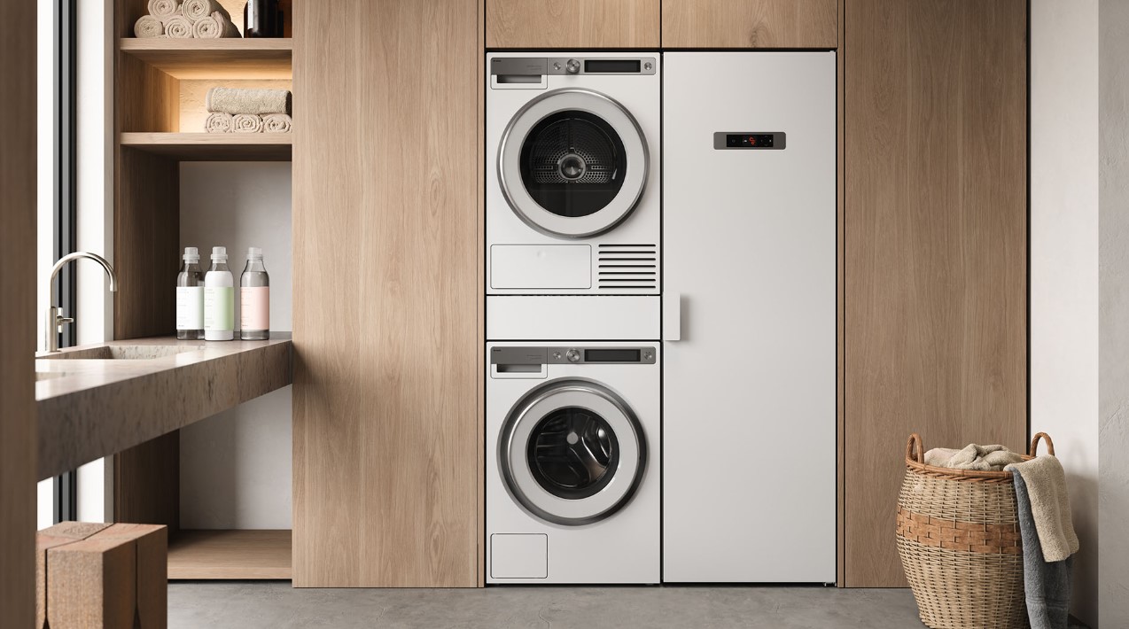 Как установить сушильную машину Asko в колонну