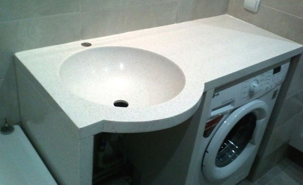  Встраиваемая стиральная машина в ванной