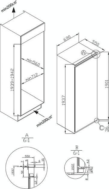 Встраиваемая морозильная камера Korting KSFI 1997 в Тюмени (preview 6)