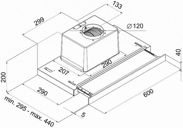 Кухонная вытяжка MAUNFELD Ouse Glass 60 C черный в Тюмени (preview 2)