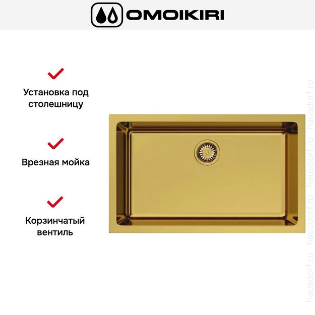 Мойка Omoikiri OKINOSHIMA 76-U/I G-GLOSSY в Тюмени (preview 2)