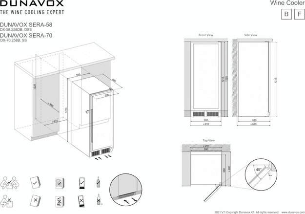 Винный шкаф Dunavox DX-70.258MB в Тюмени (preview 7)