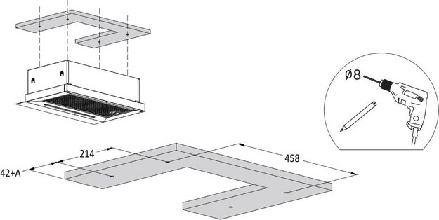 Встраиваемая вытяжка с выдвижным экраном Korting KHP 69617 DGN в Тюмени (preview 5)