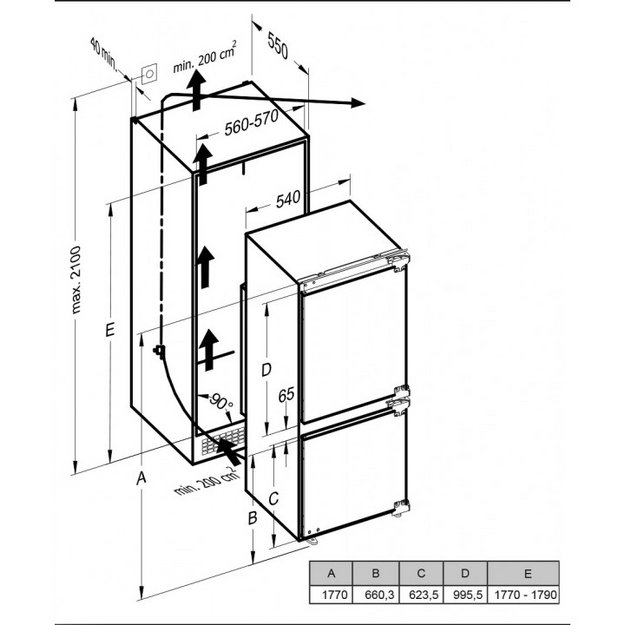 Встраиваемый холодильник Schaub Lorenz SLU E235W5 в Тюмени (preview 13)