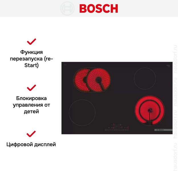 Электрическая варочная панель Bosch PKN811FP2E в Тюмени (preview 4)