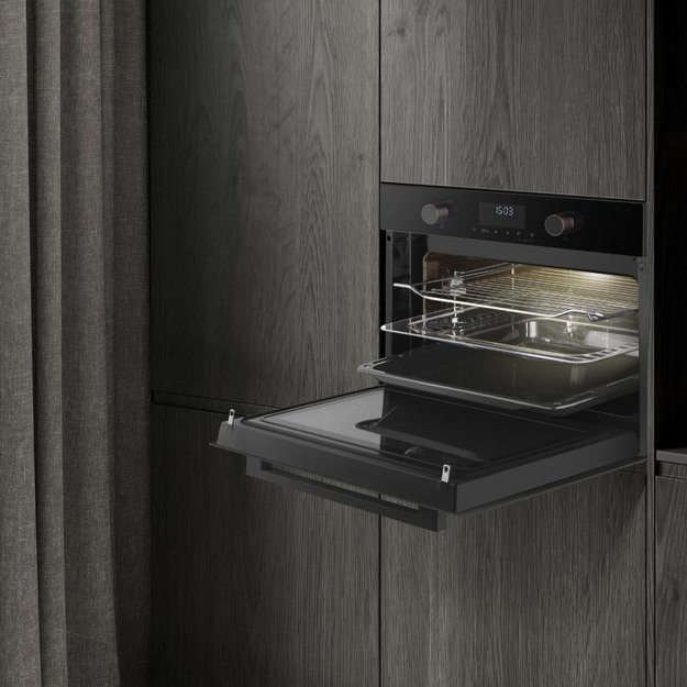 Компактный духовой шкаф с СВЧ Weissgauff OE 4551 DB Black Edition в Тюмени (preview 9)