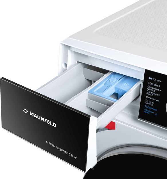 Стиральная машина Maunfeld MFWM106IWHT в Тюмени (фото 9) Стиральная машина Maunfeld MFWM106IWHT в Тюмени (preview 9)