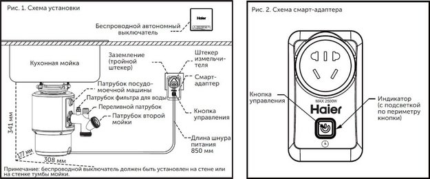 Измельчитель пищевых отходов Haier HDM-1370B в Тюмени (preview 3)