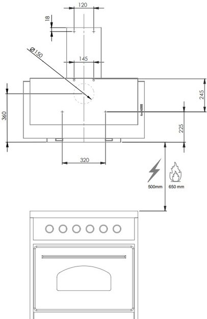Вытяжка Pando P-730/90 CR NE+BL V. 1050 SEC PLUS в Тюмени (preview 4)