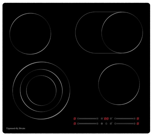 Стеклокерамическая варочная панель Zigmund Shtain CN 44.6 B в Тюмени (preview 1)