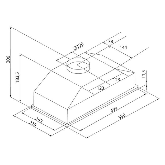 Встраиваемая вытяжка Krona LUISA 600 GLASS BLACK PB в Тюмени (preview 10)