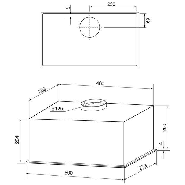 Встраиваемая вытяжка Krona ARVEN 500 BLACK PB V2 в Тюмени (preview 11)