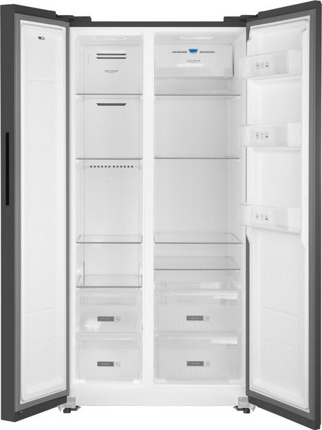 Отдельностоящий холодильник с инвертором Weissgauff WSBS 600 NoFrost Inverter Dark Grey в Тюмени (preview 2)