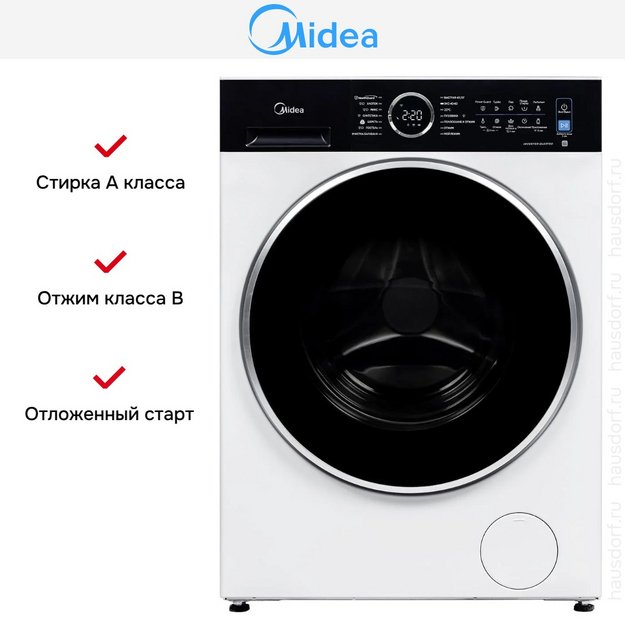 Стирально-сушильная машина Midea MF205D80WB/W-RU в Тюмени (preview 7)