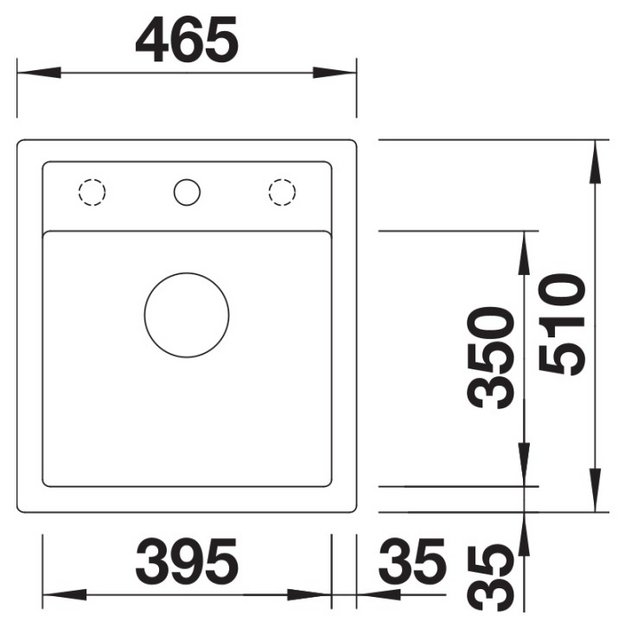 Мойка BLANCO DALAGO 45 Silgranit черный, клапан-автомат в Тюмени (preview 5)