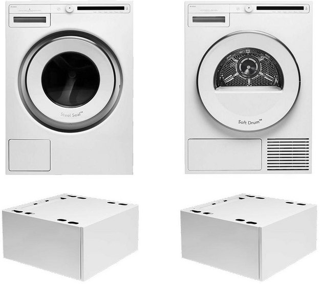 Asko Classic 12 (стиральная машина W2086C.W/3 + сушильная машина T208H.W + напольный ящик HPS5323W (2 шт)) в Тюмени (preview 1)