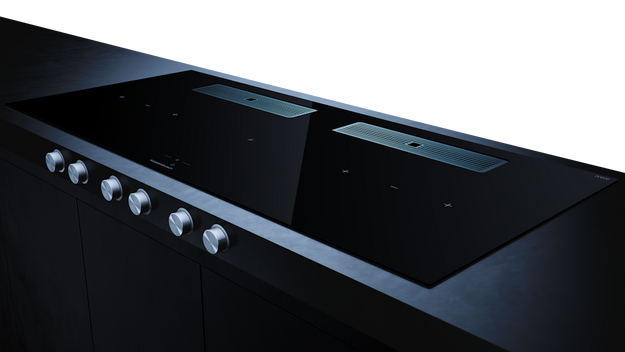 Индукционная варочная поверхность с вытяжкой Kuppersbusch KMI 12850.0 SR-E Stainless steel в Тюмени (preview 3)