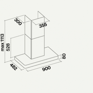 Вытяжка Falmec Stilo 90 inox wall (NRS) в Тюмени (preview 2)