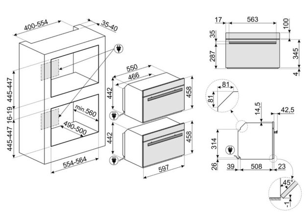 Духовой шкаф комбинированный с микроволновой печью Smeg SF4604PMCNR в Тюмени (preview 5)
