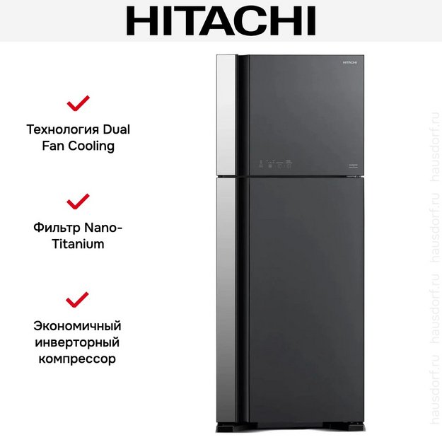 Холодильник Hitachi HRTN7489DFGGRCS в Тюмени (preview 4)
