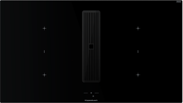 Индукционная варочная поверхность с вытяжкой Kuppersbusch KMI 9850.1 SR-E Black Chrome в Тюмени (preview 1)