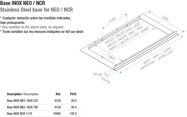 Встраиваемая вытяжка Pando NEO/78 INOX V. 830 SEC в Тюмени (preview 3)