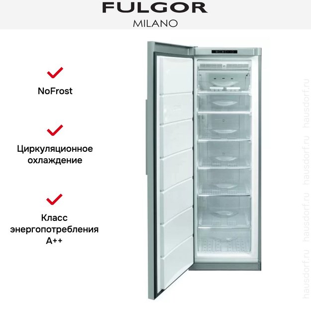 Встраиваемый морозильный шкаф Fulgor Milano FFSI 350 NFED X в Тюмени (preview 4)