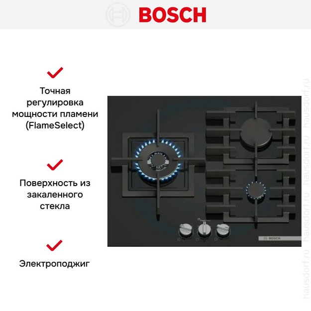 Газовая варочная панель Bosch PPC6A6I40O в Тюмени (preview 3)