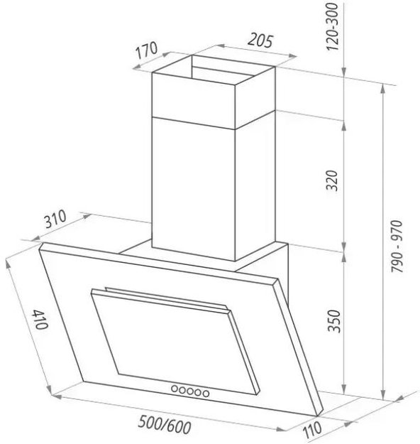 Кухонная вытяжка MAUNFELD Tower C 50 бежевый в Тюмени (preview 11)