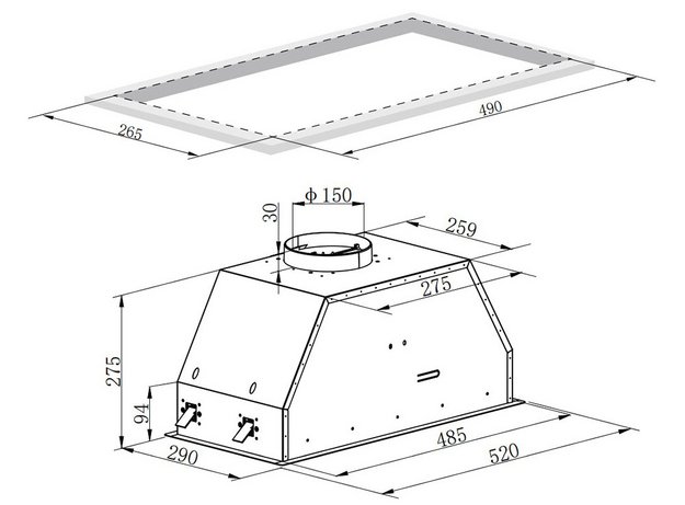 Встраиваемая вытяжка Zigmund Shtain K 019.5 B в Тюмени (preview 5)