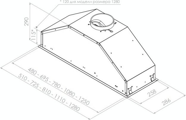 Встраиваемая вытяжка Pando GTI/510 NEGRO V.1050 ECO SEC PLUS в Тюмени (preview 2)