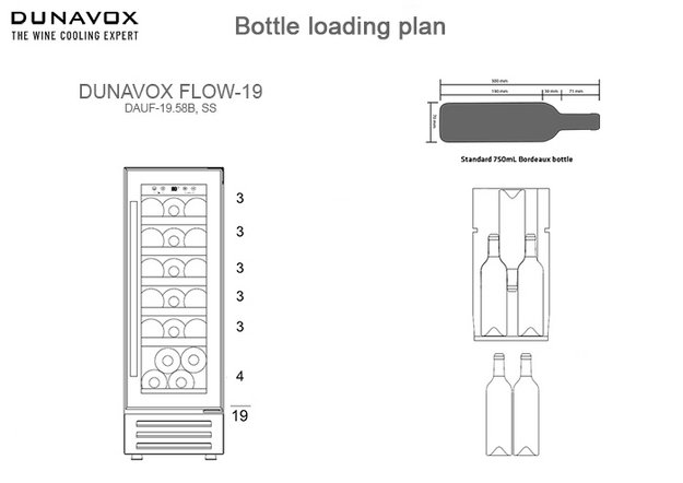 Встраиваемый винный шкаф Dunavox DAUF-19.58MB в Тюмени (фото 5) Встраиваемый винный шкаф Dunavox DAUF-19.58MB в Тюмени (preview 5)