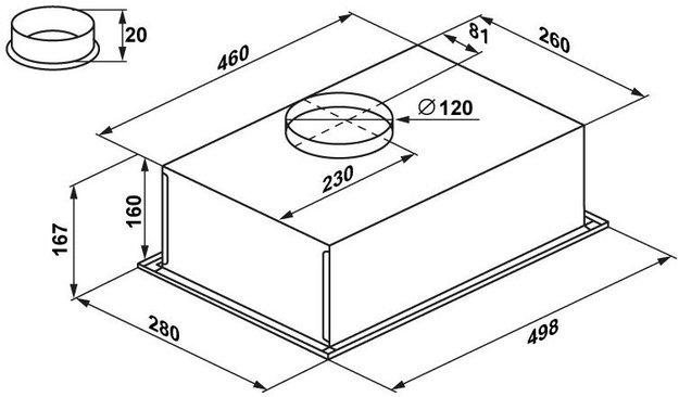 Встраиваемая кухонная вытяжка MAUNFELD Crosby Singl 5028 BEIGE в Тюмени (preview 10)