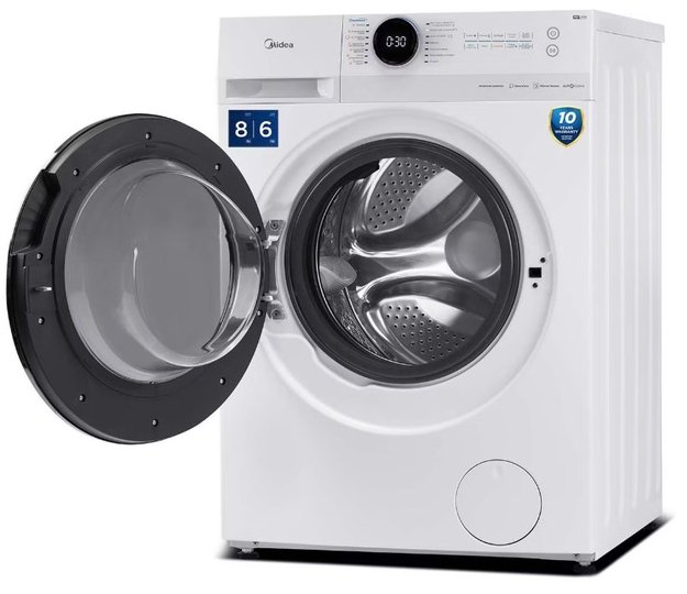 Стиральная машина с функцией сушки Midea MF200D80WBS/W-RU в Тюмени (preview 2)