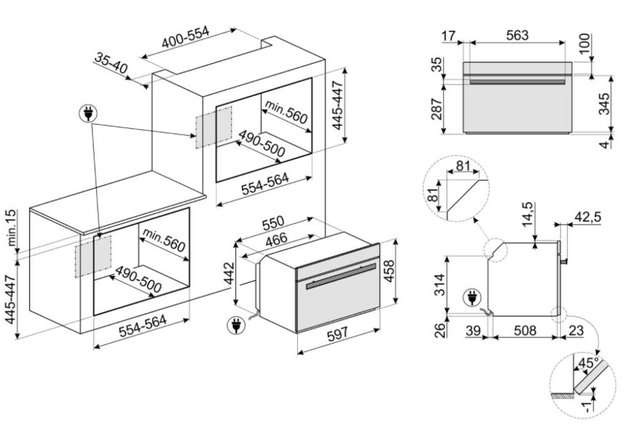 Духовой шкаф комбинированный с микроволновой печью Smeg SF4604PMCNR в Тюмени (preview 4)