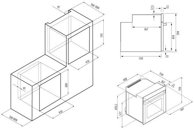 Духовой шкаф KRONA SONATA 45 WH G2 в Тюмени (preview 12)