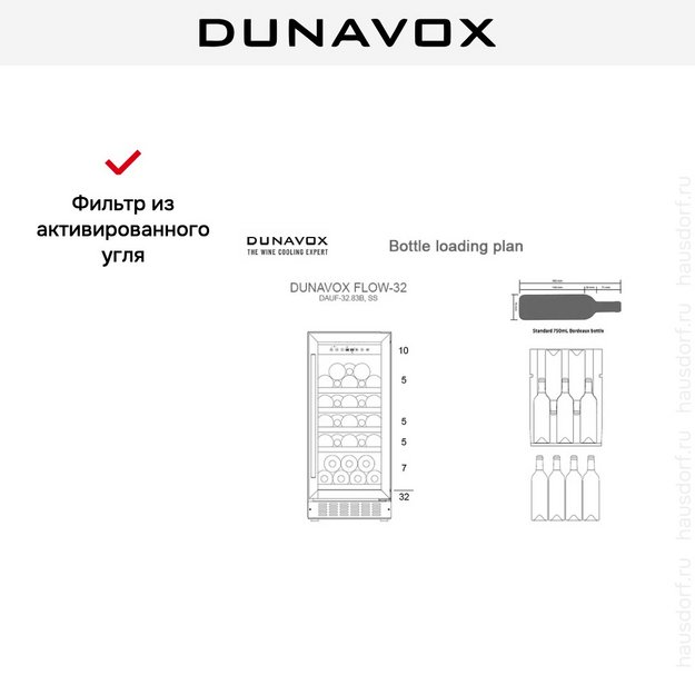 Встраиваемый винный шкаф Dunavox DAUF-32.83C в Тюмени (preview 3)