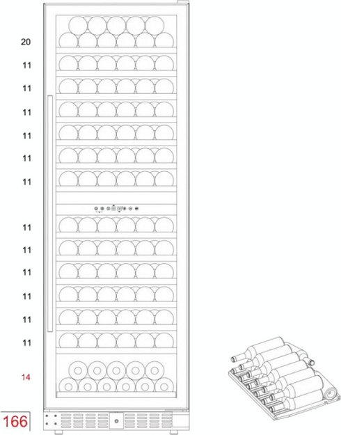 Винный шкаф Dunavox DX-166.428DCK в Тюмени (фото 4) Винный шкаф Dunavox DX-166.428DCK в Тюмени (preview 4)