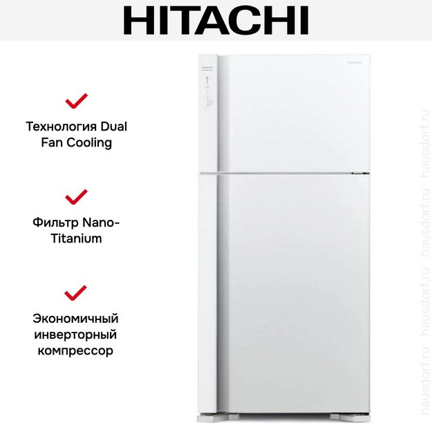 Холодильник Hitachi R-V 660 PUC7-1 TWH в Тюмени (preview 2)