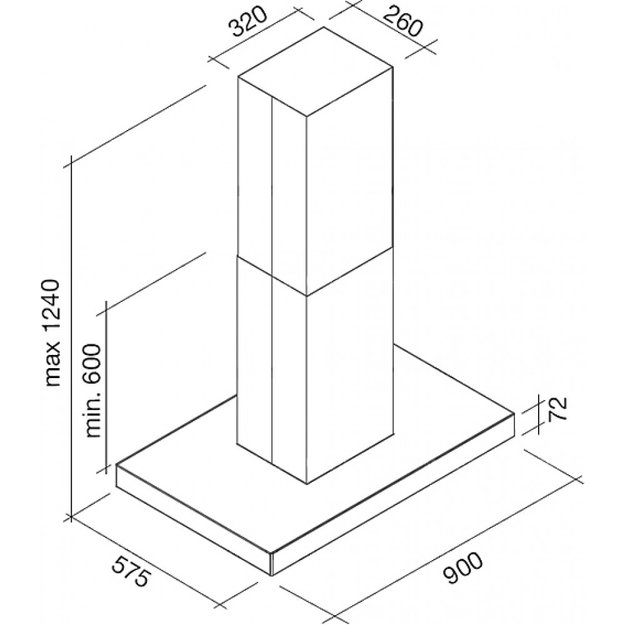 Вытяжка Falmec Blade isola 90 ix (800) stec black в Тюмени (preview 4)