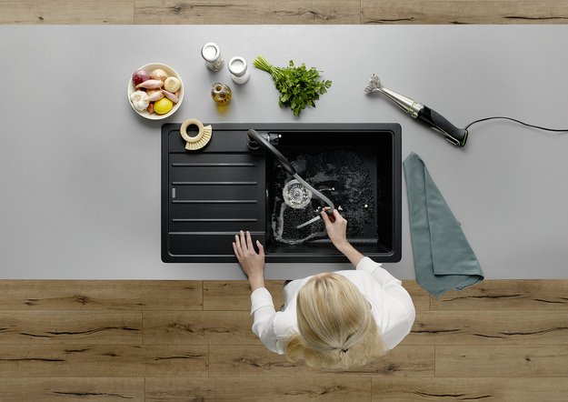 Смеситель Blanco MIDA-S 526146 Silgranit черный в Тюмени (preview 3)