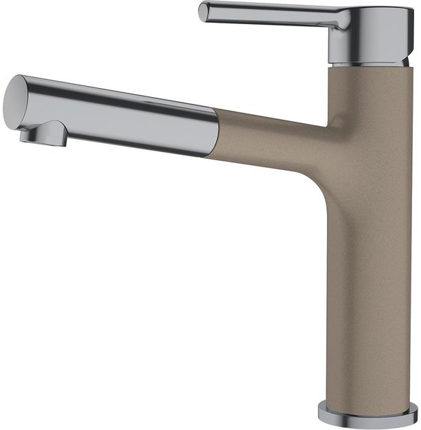 Смеситель Franke Centro с выдвижным шлангом оптика стали/миндаль в Тюмени (preview 1)