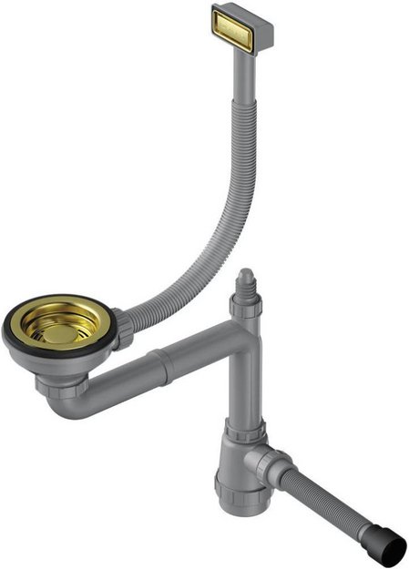 Арматура для одночашевых моек с прямоугольным переливом Omoikiri WK-1 LG в Тюмени (preview 1)