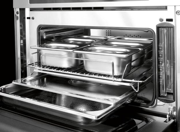 Встраиваемый комбинированный паровой шкаф Fulgor Milano LCSO 4511 TC BK в Тюмени (preview 2)