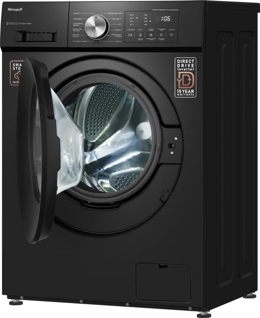 Стиральная машина Weissgauff WM 45127 Direct Drive Inverter Steam Black в Тюмени (preview 4)
