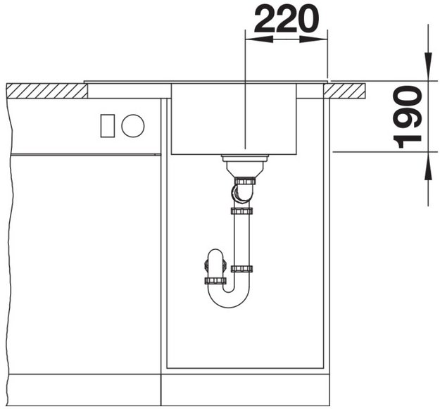 Мойка BLANCO ELON 45 S Silgranit черный, клапан-автомат в Тюмени (preview 5)