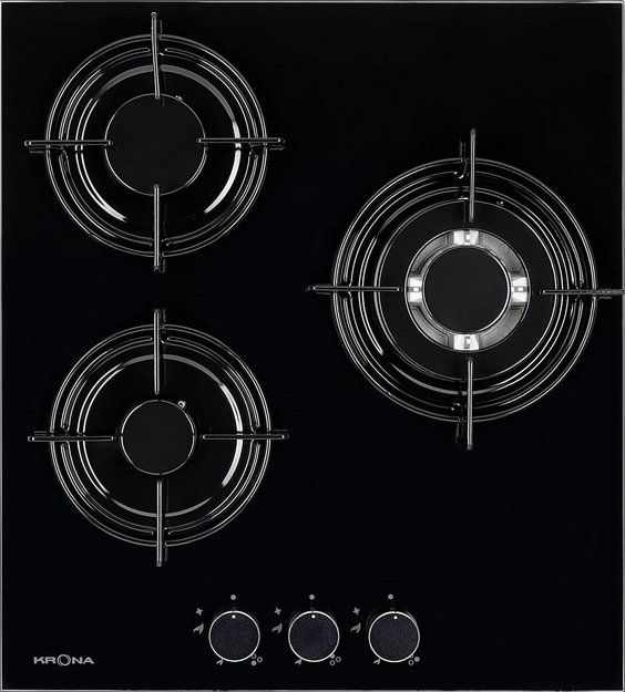 Газовая варочная панель KRONA FELICE 45 BL в Тюмени (preview 1)