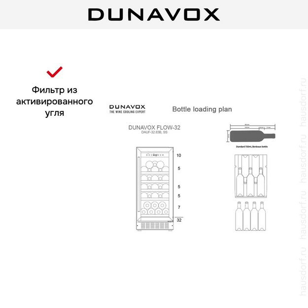Встраиваемый винный шкаф Dunavox DAUF-32.83C в Тюмени (preview 3)