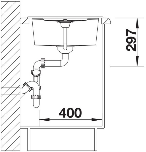 Мойка BLANCO METRA 45 S Silgranit антрацит в Тюмени (preview 5)