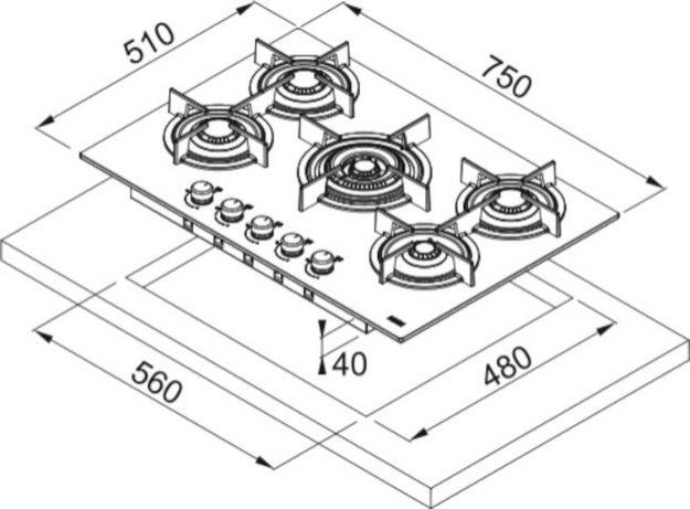 Варочная панель Franke FHCR 755 4G TC HE BK C в Тюмени (preview 6)